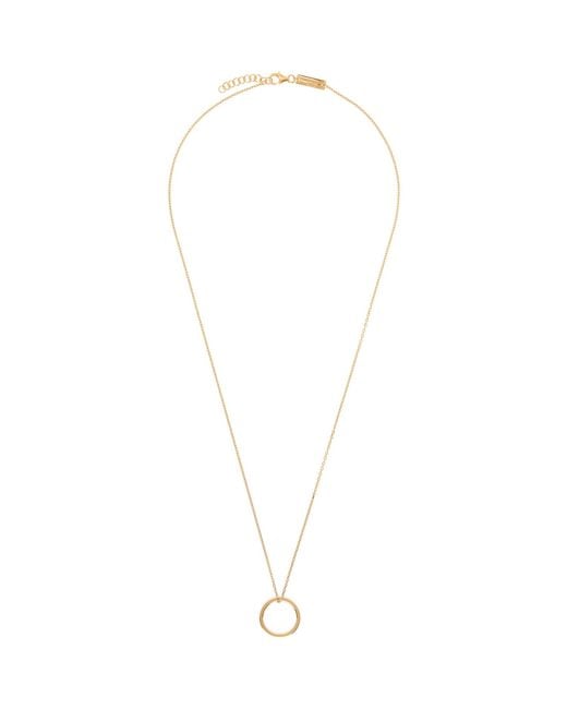 Maison Margiela Metallic Logo Reference Ring Necklace for men