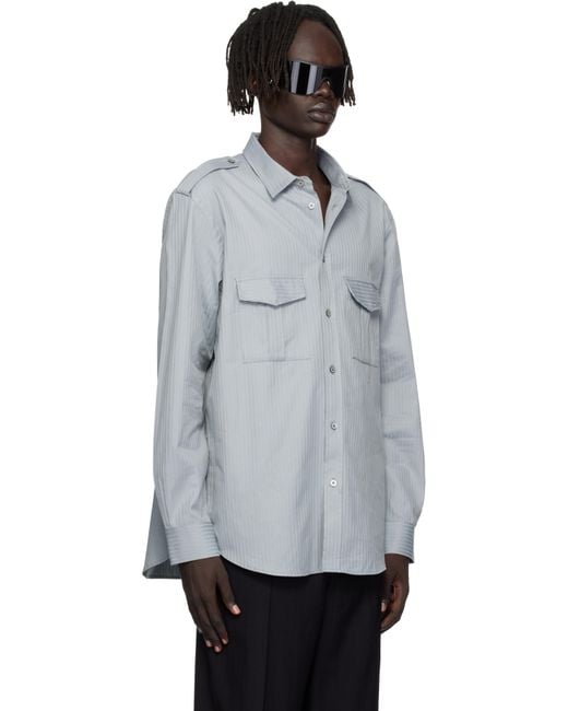 Acne Black Flap Pocket Shirt for men