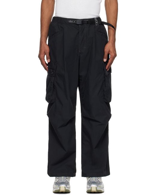 And Wander Black Gramicci Edition Military Wide Cargo Pants for men