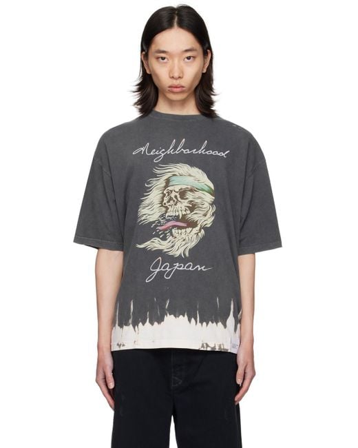 メンズ Neighborhood ブラック Savage Tシャツ Black