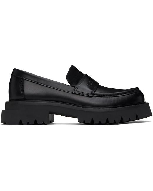 Ferragamo Black Chunky Loafers for men