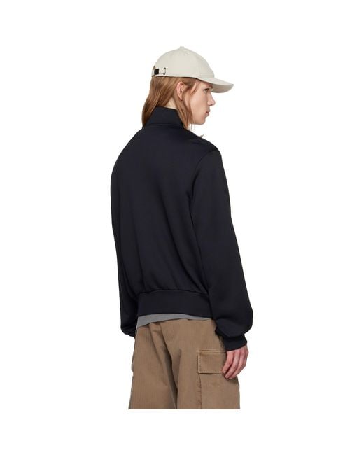 Our Legacy Black True Track Jersey Mob Jacket for men
