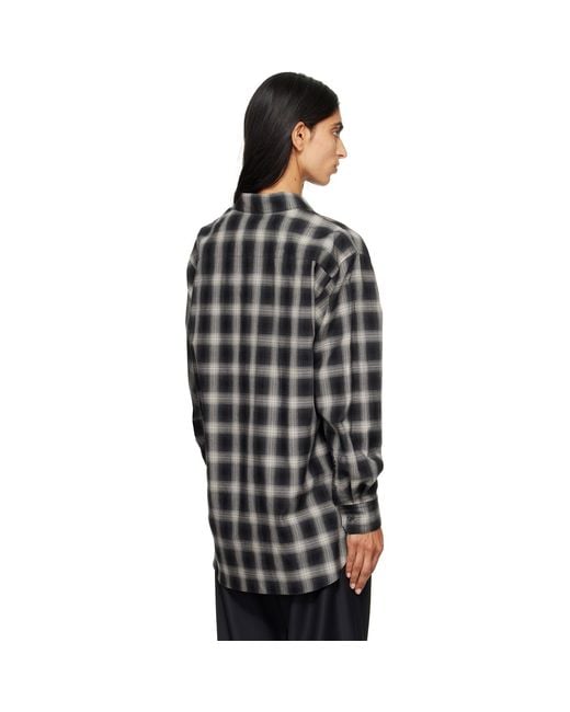 Ssstein Black Cotton Oversized Ls Shirt