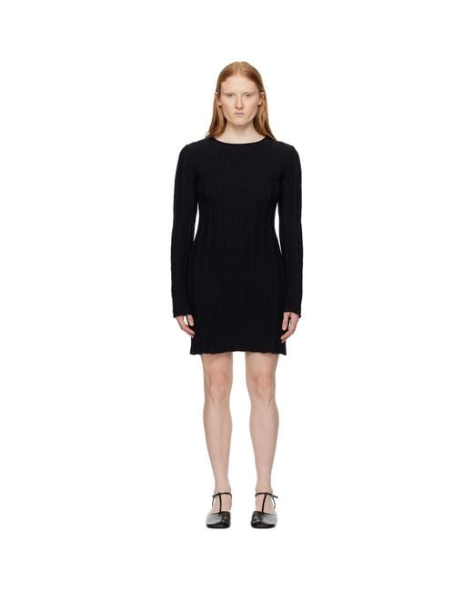 Filippa K Black Rolled Edge Minidress