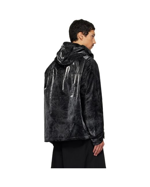 Y-3 Black Marble Nylon Windbreaker Jacket for men