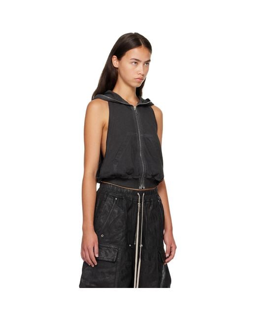 Rick Owens Black Tower Cyclops Sl Hoodie