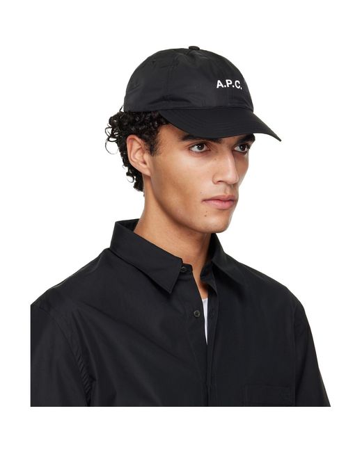 A.P.C. Black Charlie Cap for men