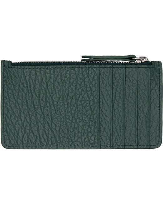 Maison Margiela Green Four Stitches Card Holder