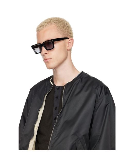 Cutler & Gross Black 1386 Square Sunglasses for men