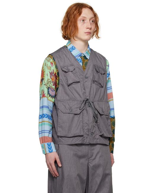 Engineered Garments Blue Gray C-1 Vest for men