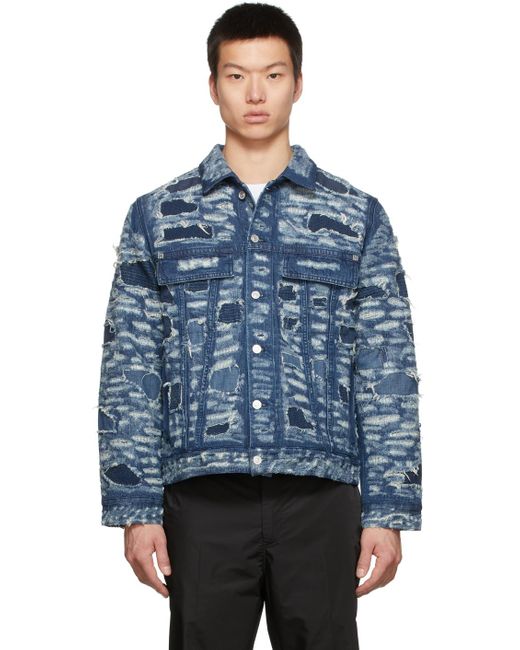 Givenchy Classic 4g Rivet Denim Jacket in Blue for Men - Lyst