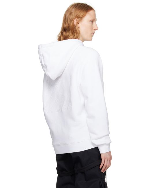 Off- pull à capuche blanc à image à logo brodée Off-White c/o Virgil Abloh en coloris White