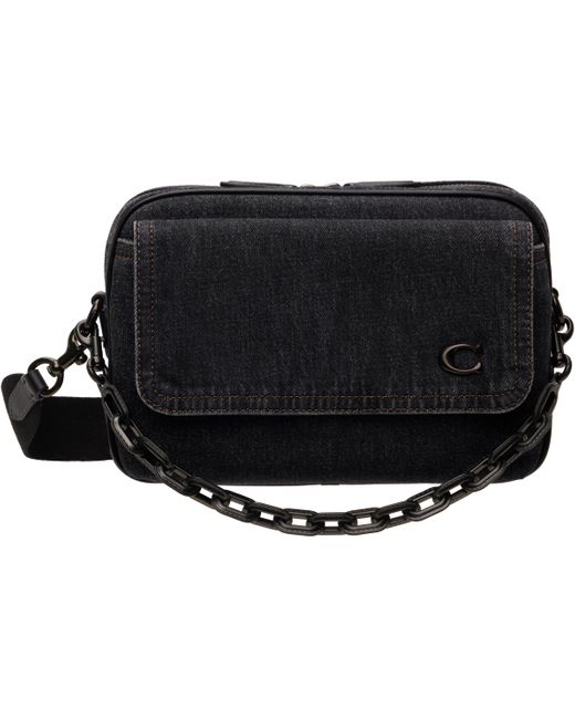 COACH Black Charter Flap Crossbody Bag 24 for men