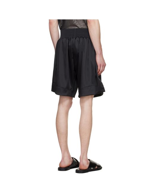 GmbH Black Nusret Satin Boxing Shorts for men
