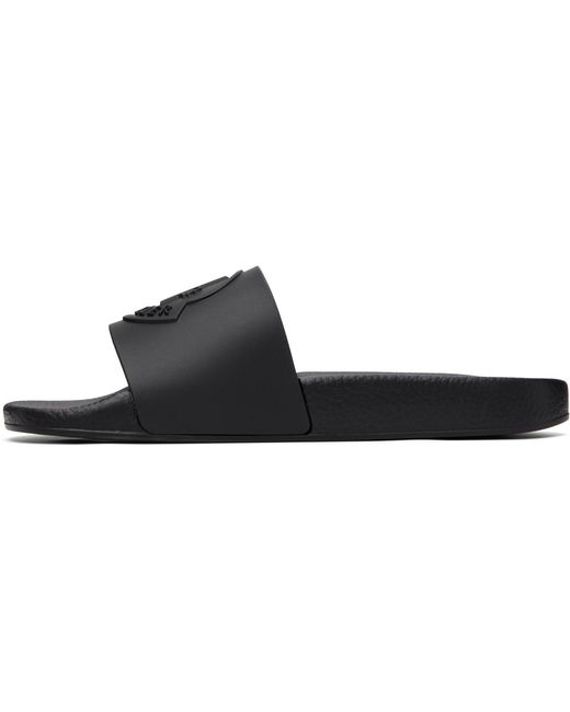 Moncler Black Basile Rubber Pool Slides for men