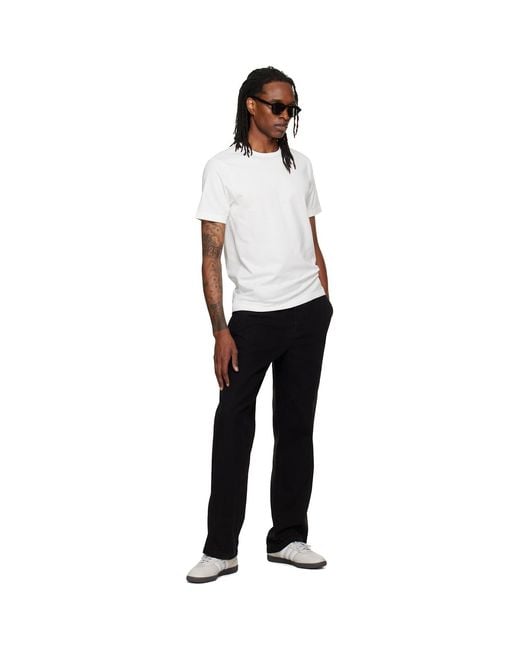 Merz B. Schwanen White 2M15 'Mid-Century Machine' Refined Fit T-Shirt for men