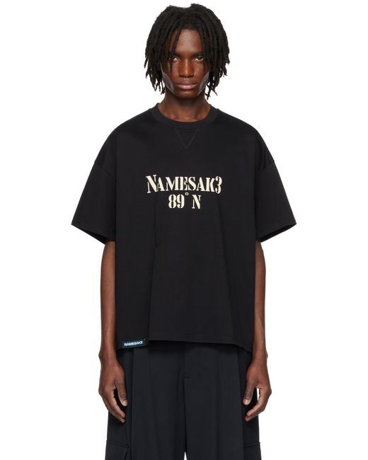 NAMESAKE Black Tobi Oversized 89' T-Shirt for men