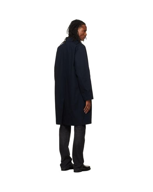 A.P.C. Blue Urban Mac Coat for men