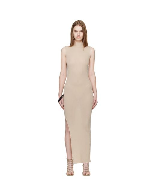 Rick Owens Black Temple Sl Turtle Midi Dress