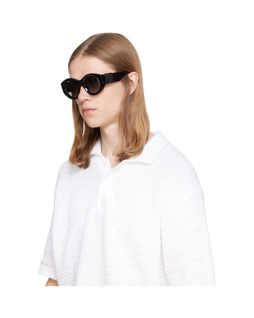 Loewe Black Maxi Anagram Butterfly Sunglasses for men