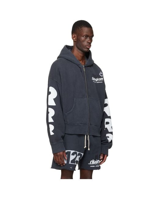 RIVINGTON roi Rebis Blue Membership Uso Zip Hoodie for men