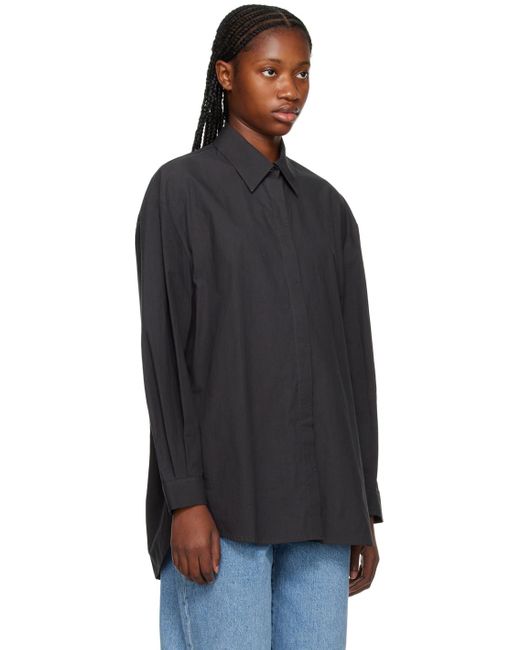 Amomento Black Oversized Shirt