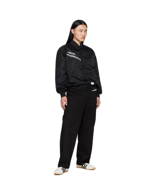 (w)taps Black 'Team' Varsity Jacket for men