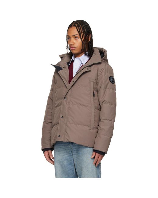 Canada Goose Brown Taupe Label' Wyndham Down Jacket for men