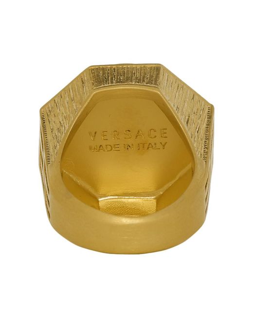 Octagonal medusa statement ring sale