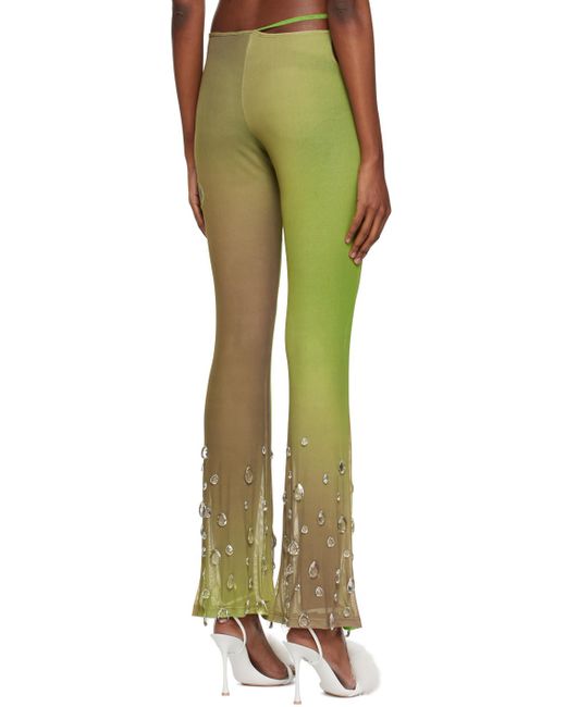 Gcds Green Khaki Sita Drops leggings