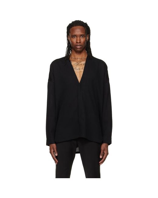 Rick Owens Black Tower Lido Larry Shirt for men