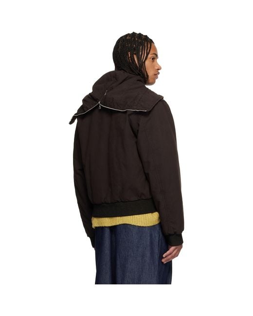 Dries Van Noten Black Garment-Dyed Jacket for men