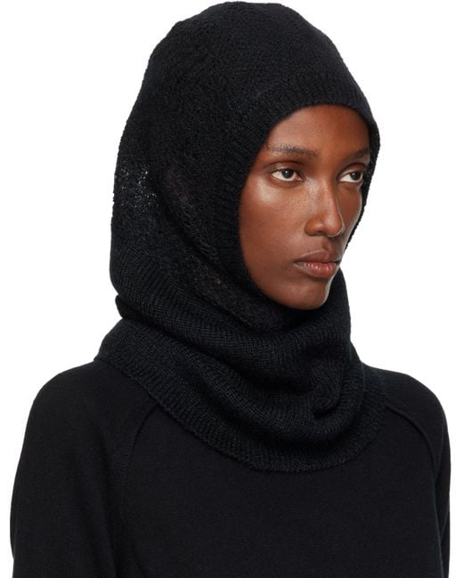 Ann Demeulemeester Black Vali Balaclava