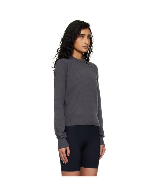 Skims Black 'Sweater Knits' Ribbed Long Sleeve Fitted Sweater