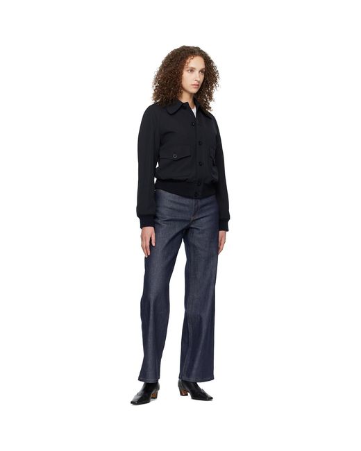A.P.C. Black Raglan Bomber Jacket