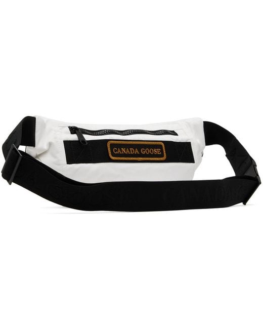 Canada Goose Black White Waist Belt Bag for men