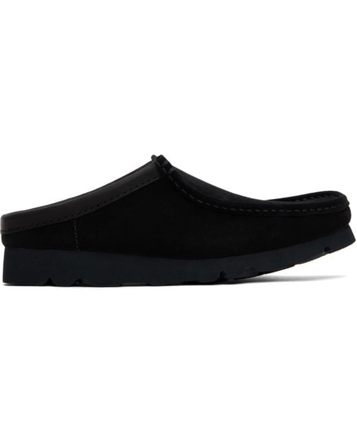 メンズ Clarks ブラック ワラビー クロッグ Black