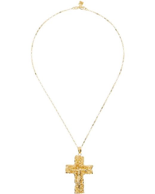 Collier vc009 doré à pendentif de croix Veneda Carter en coloris White