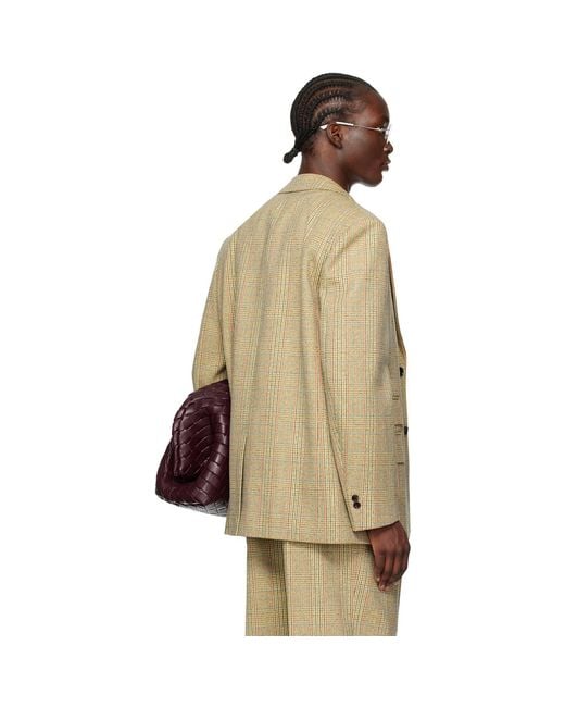 Bottega Veneta Multicolor Distorted Prince Of Wales Blazer for men