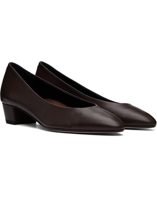 Aeyde Brown Helia Low-Cut Heels