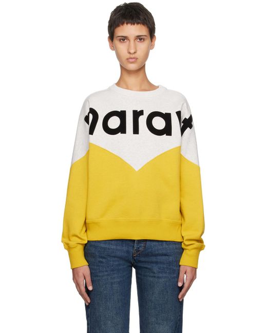 Pull molletonné houston jaune Isabel Marant en coloris Orange