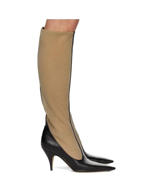 The Row Brown Mesh Tall Boots