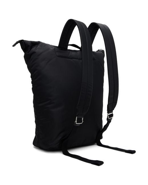 Maison Margiela Black Zip Backpack for men