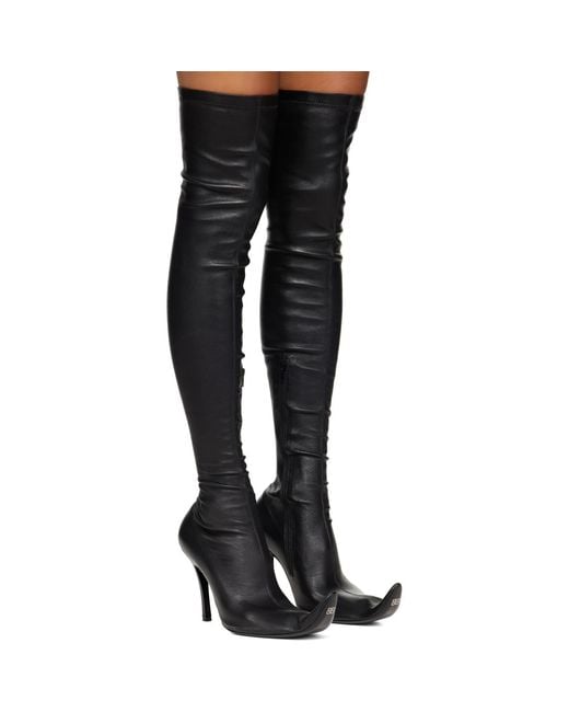 Balenciaga Black Poulaine Tall Boots