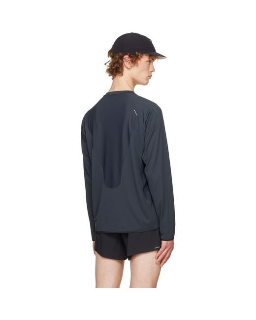 Satisfy Blue Auralite Uv Long Running T‑Shirt for men