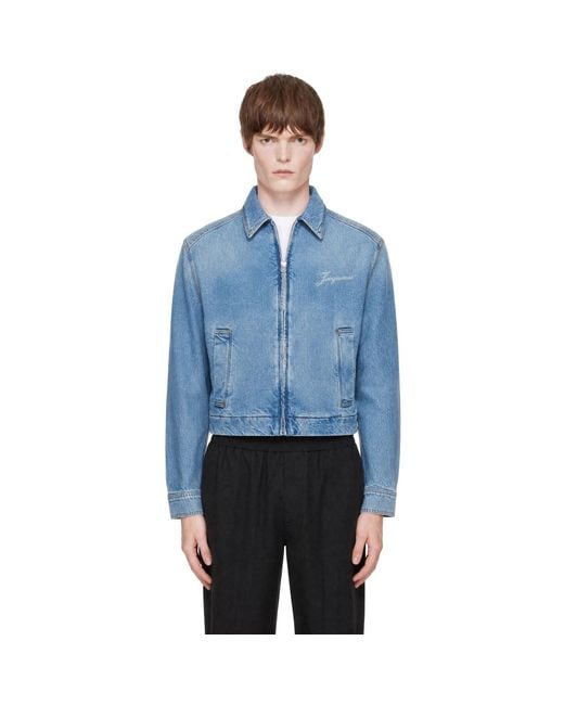 Jacquemus Blue 'La Veste De-Nîmes Canevas' Denim Jacket for men