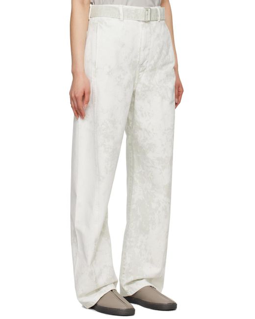 Lemaire White Off- Twisted Belted Jeans