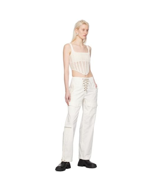 Dion Lee Off-white Hiking Pocket Trousers