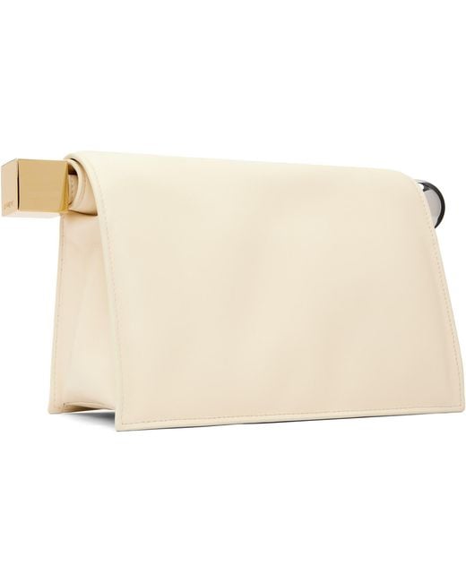 Jacquemus Black Off- 'The Rond Carré' Clutch