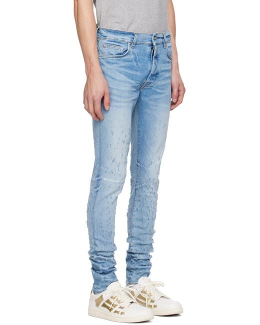 Amiri Blue Shotgun Skinny Jeans for men